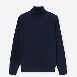 Devred - Merino wool Men turtleneck 100% - Dark Navy